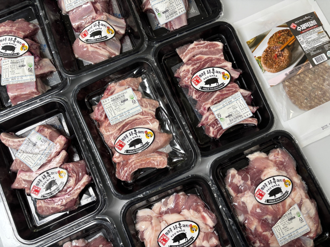 화순 재래토종 흑돼지 등갈비 600g