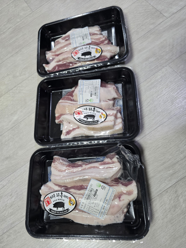 화순 재래토종흑돼지 오겹살 300g