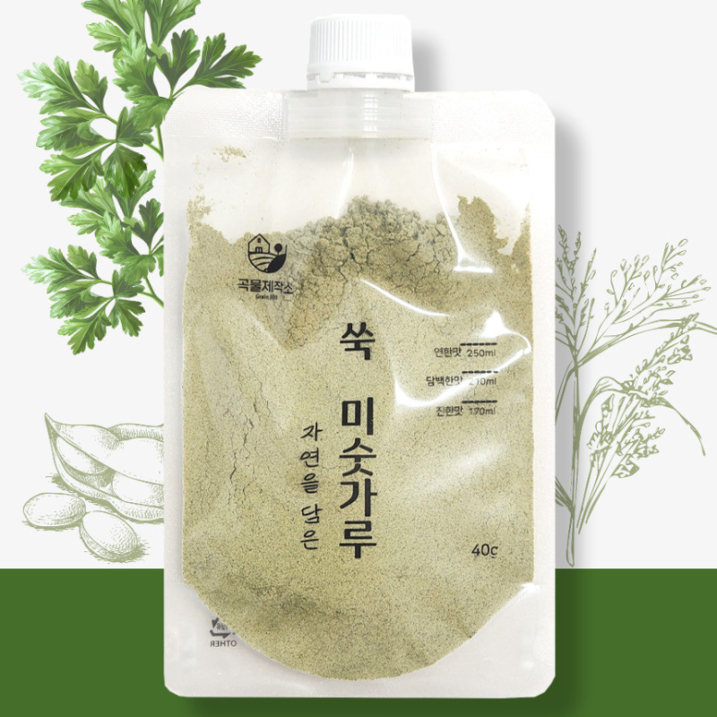 곡물제작소 자연을 담은 쑥 미숫가루 파우치형